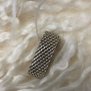 Authentic Tiffany & Co. silver mesh ring